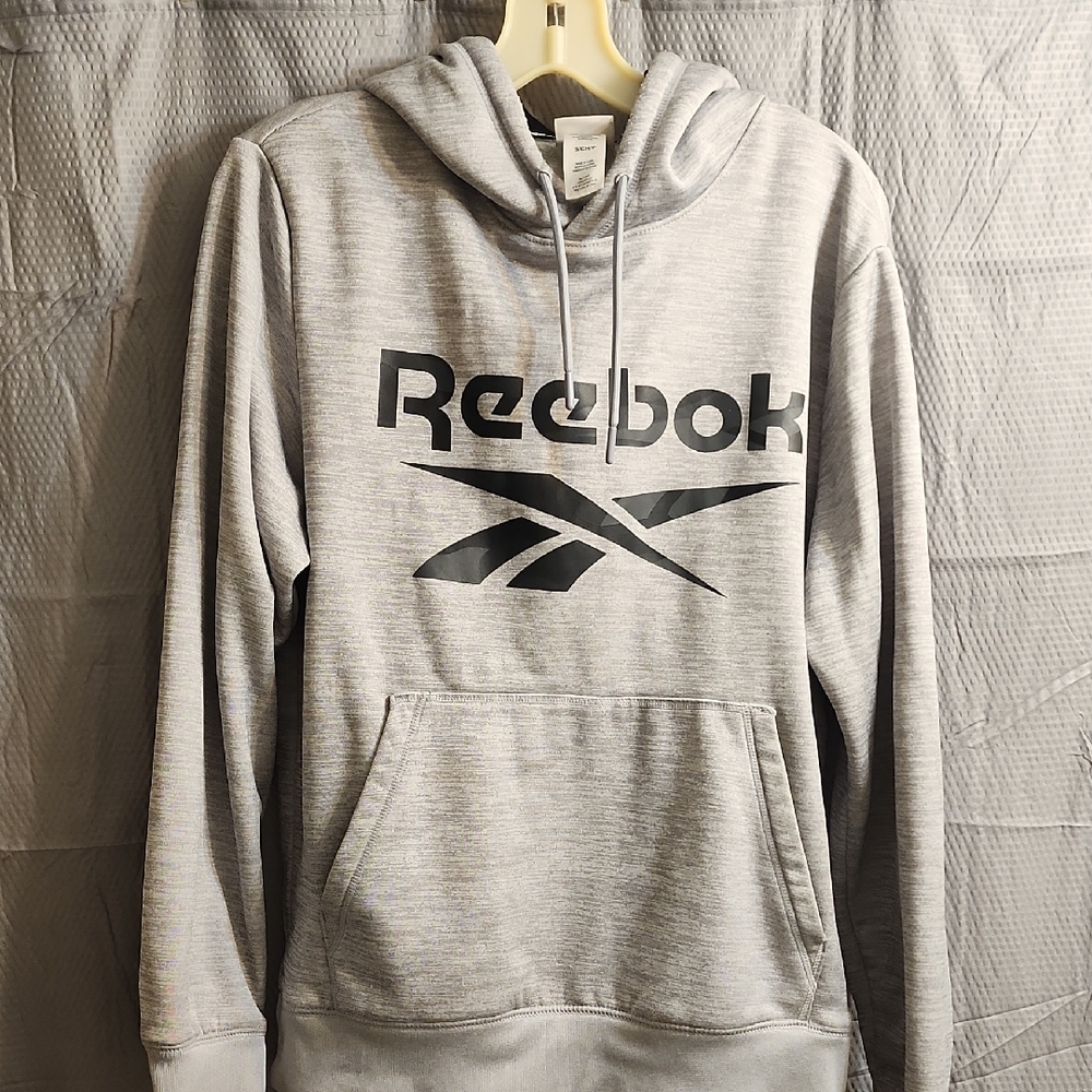 Reebok Light Gray Men's Hoodie - Picture 1 of 5